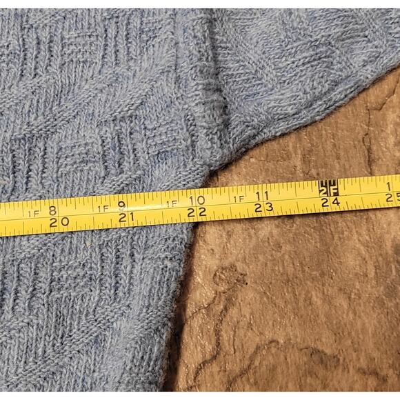 Vintage Haband Cardigan Sweater S Light Blue Grandpa Kurt Cobain 100% Acrylic - Picture 8 of 12